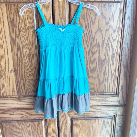 ROXY Blue Color Block Pleated Dress - Picture 5 of 5